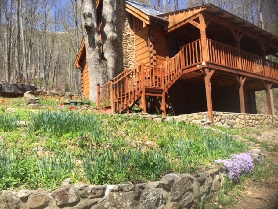 The cabin in early spring