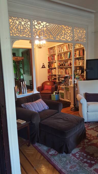 view from main livingroom into the middle parlor