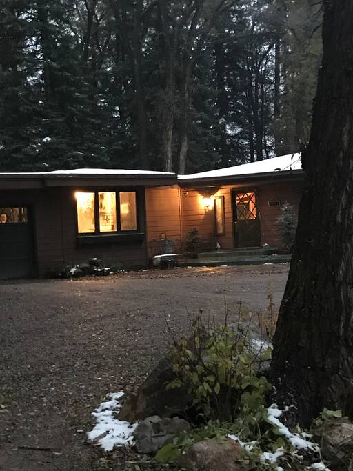 Beautiful secluded home with fireplace and wood burning stove.. Very Spacious cosy and comfortable..