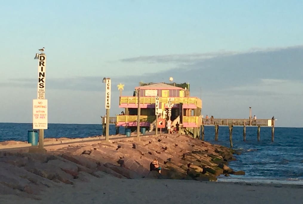 Fishing pier, right across the street.