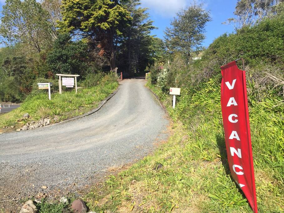 Entrance off main road