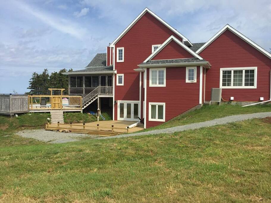 Back entrance and deck