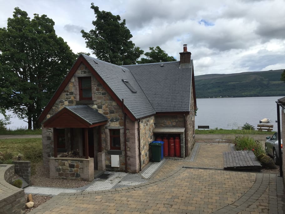 View from patio area to loch