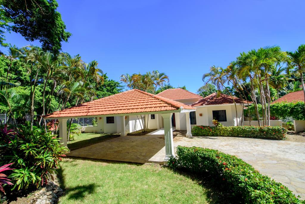 Front view of villa