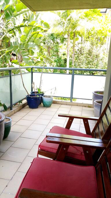 The balcony from the main bedroom