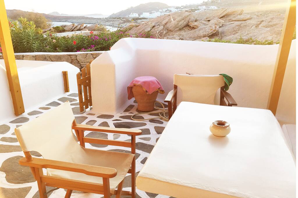Outside sitting area, sea view