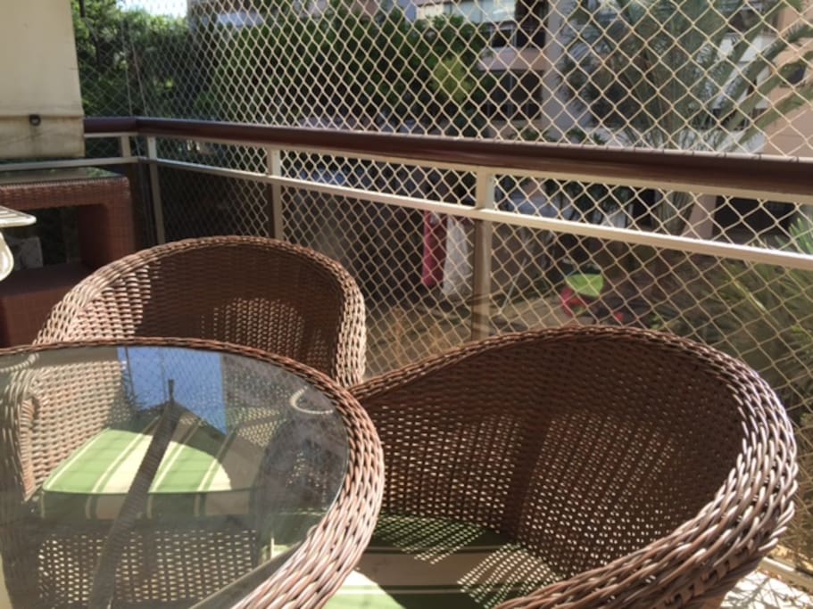 Balcony with external table
