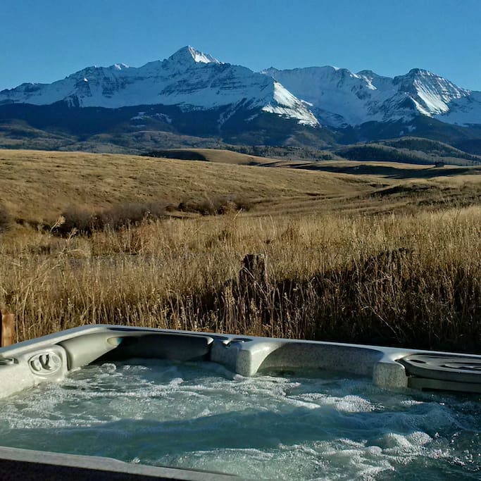 Large hot tub with great view