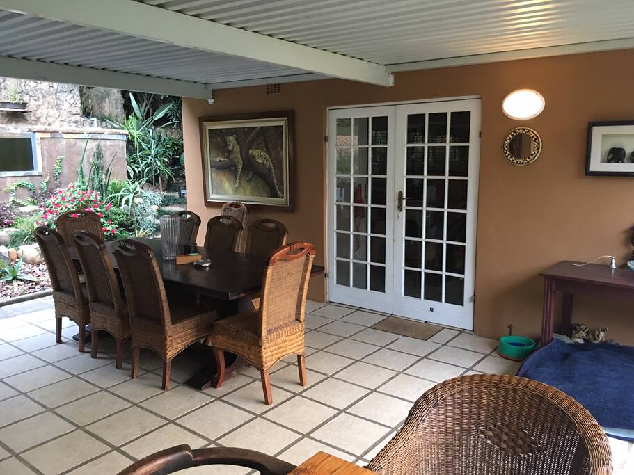 The "Annex" double doors, lead onto the verandah.