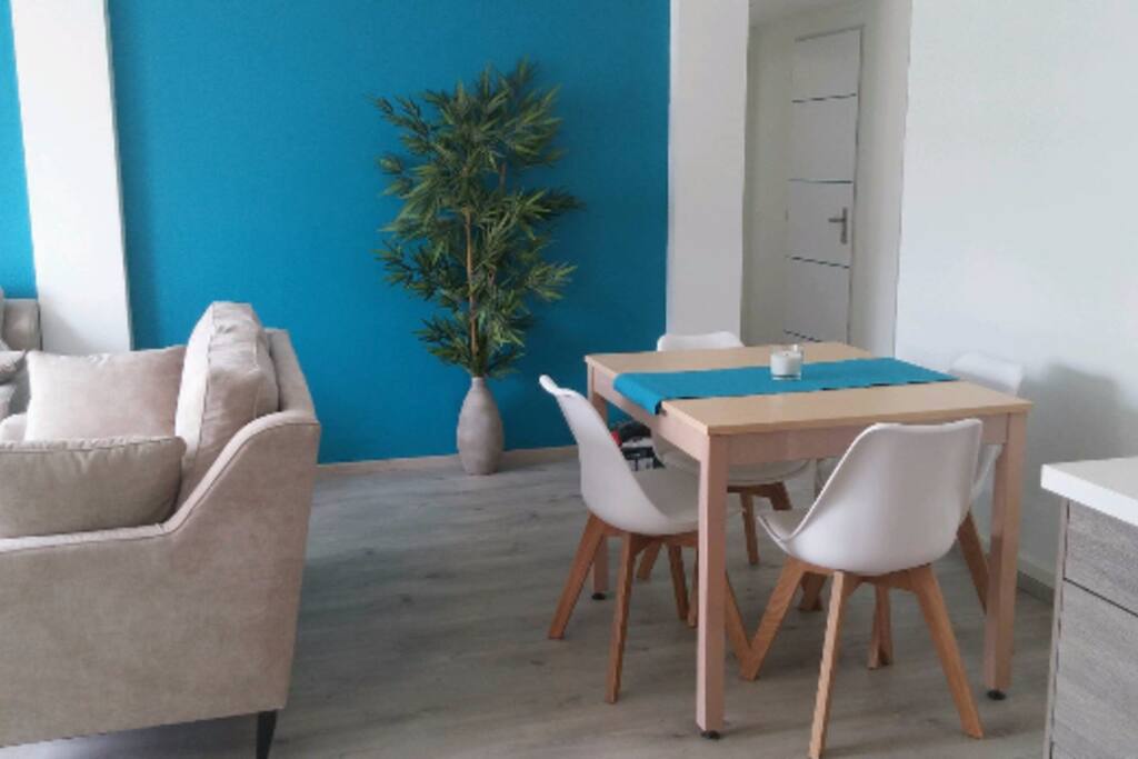 appartement très clair, espaces salon /salle à manger et espace nuit bien séparés
