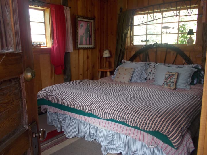Inside large cabin (king sized bed)