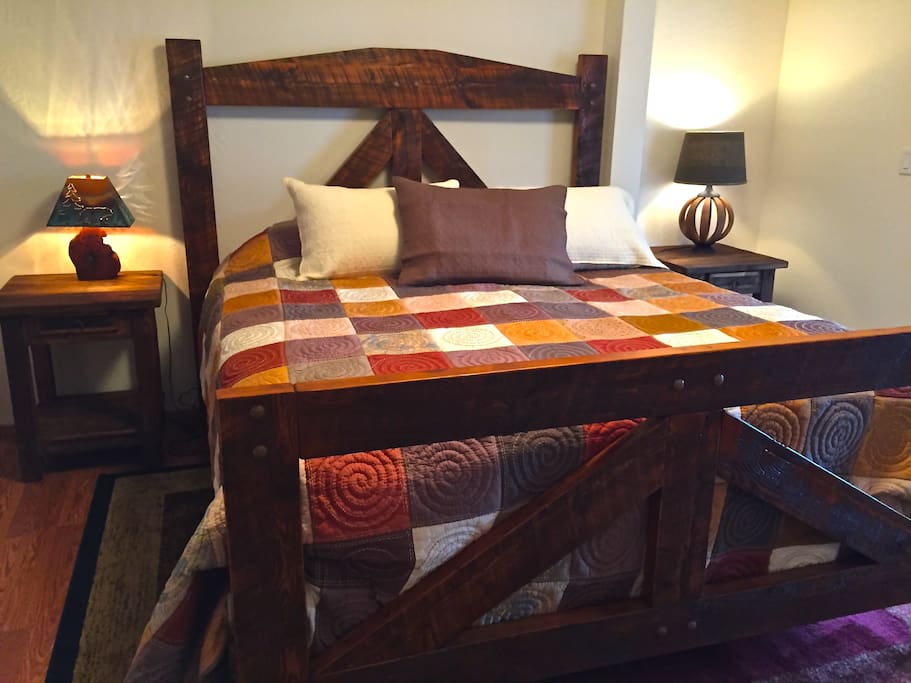 Downstairs king bed