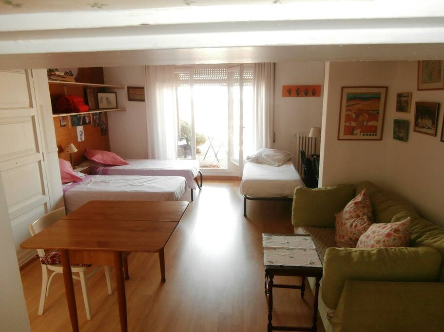 La habitación con las 3 camas