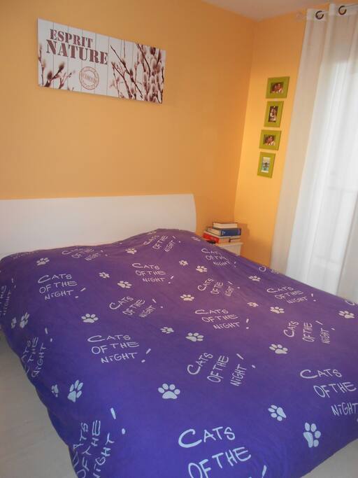 Chambre à l'étage avec balcon et S.D.B privative.