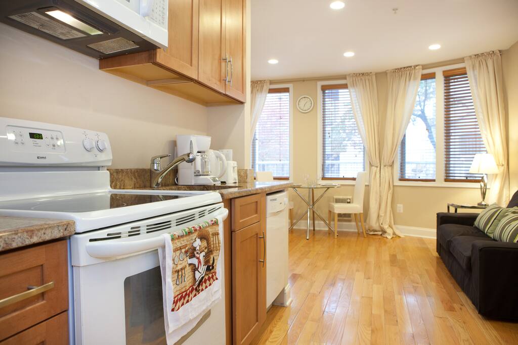 Full size kitchen with dishwasher