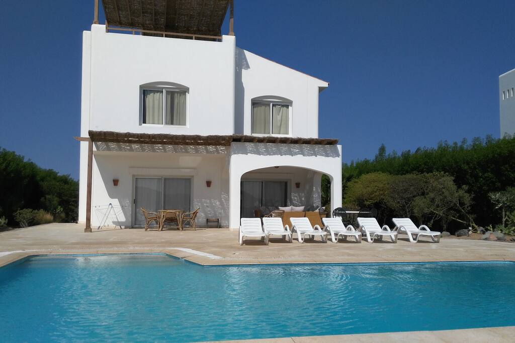 Terrace with the pool