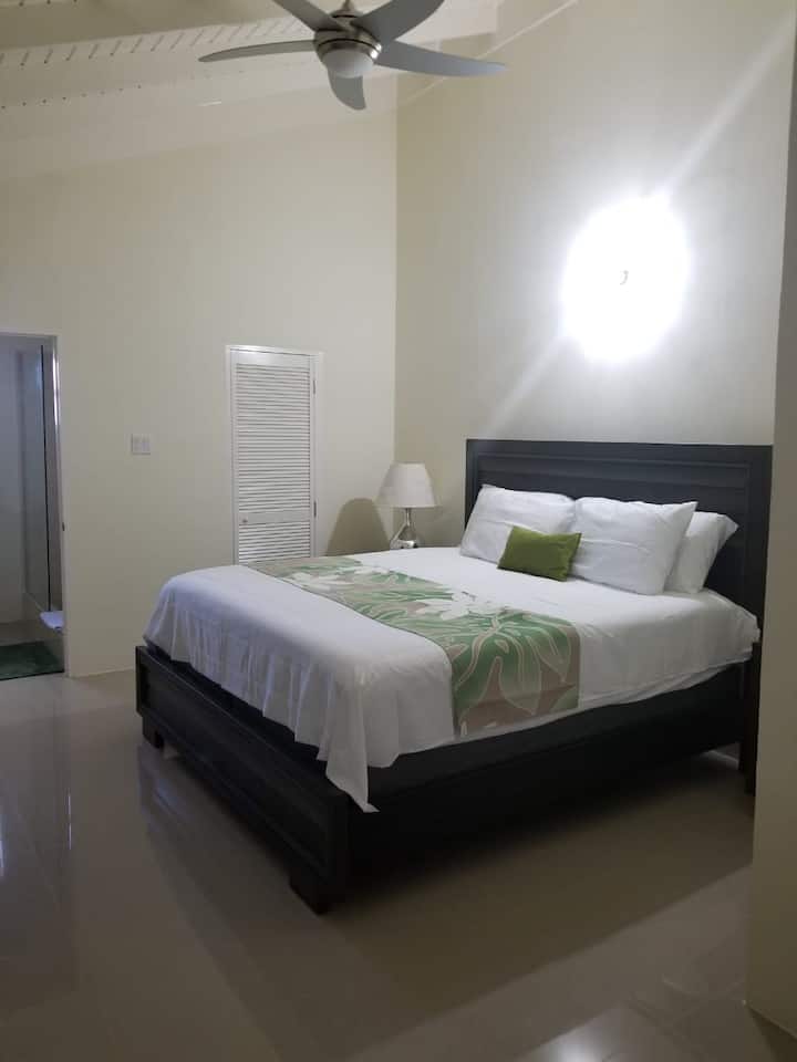 Chambre principale (climatiseurs et ventilateurs de plafond dans toutes les chambres) 