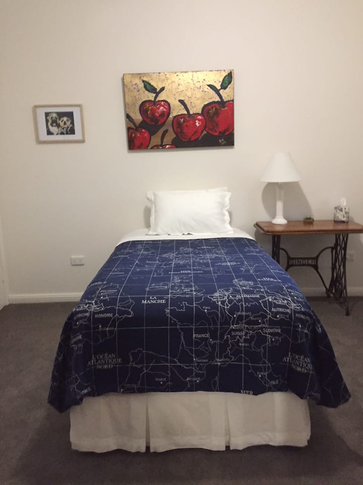 King single bed in second bedroom