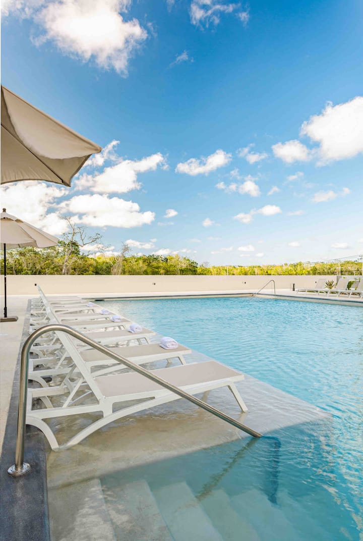 Modern 3br Home | High-speed Wi-fi, Pool & Gym - Cancún