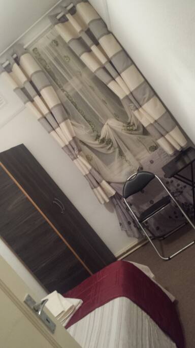 Laptop space
Double Wardrobe with hangers