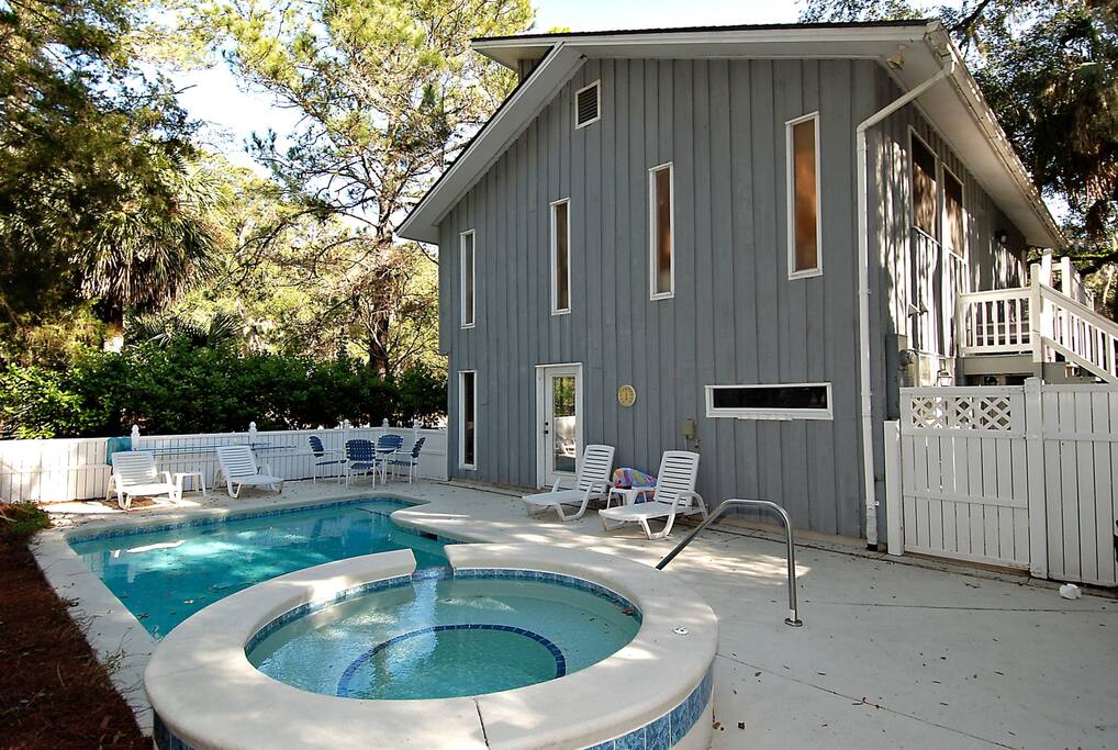 Fenced in Pool Area