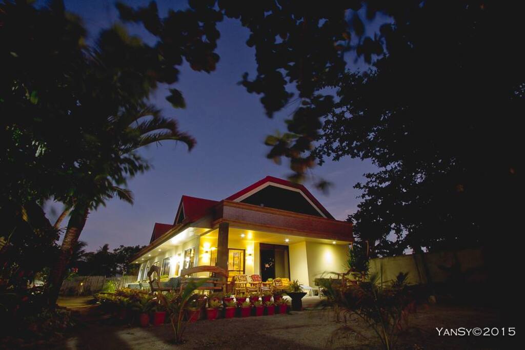 The terrace around the house