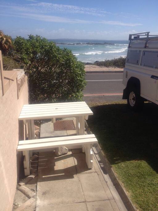 On the beach blouberg small and big bay in front of you ! Next to the blue peter hotel