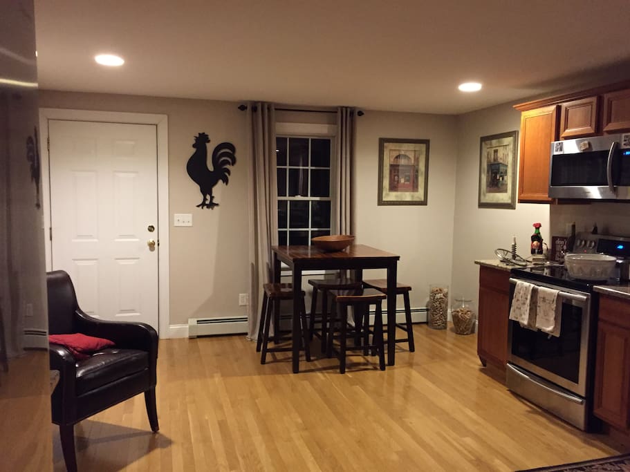 Relax in the kitchen.. cook your favorite meal or let me leave out a cheese platter and enjoy a nice glass of wine, compliments of the house.