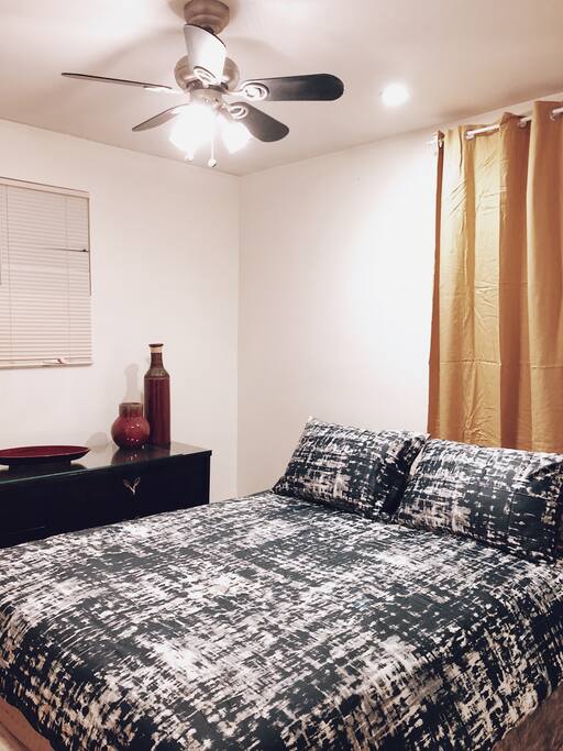 Bedroom with 2 windows
