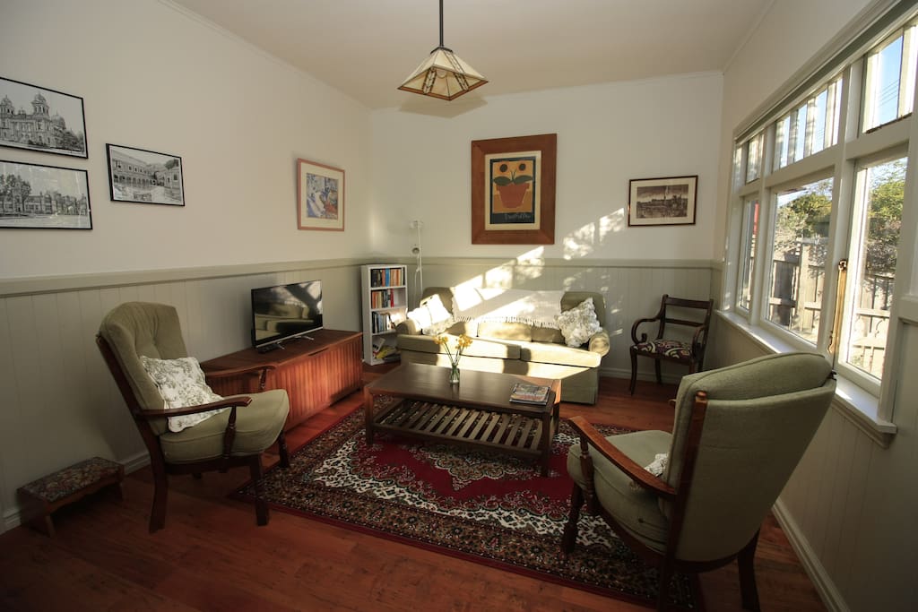 Sunny living room with afternoon sun