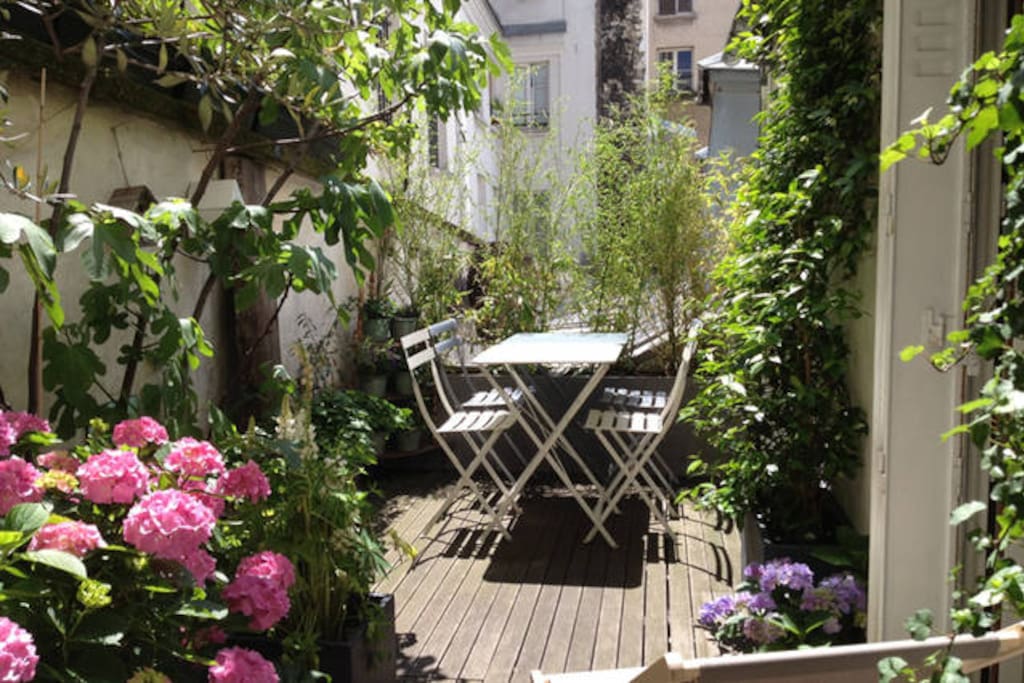 lovely sunny terrace where you can take your breakfast or have dinner.