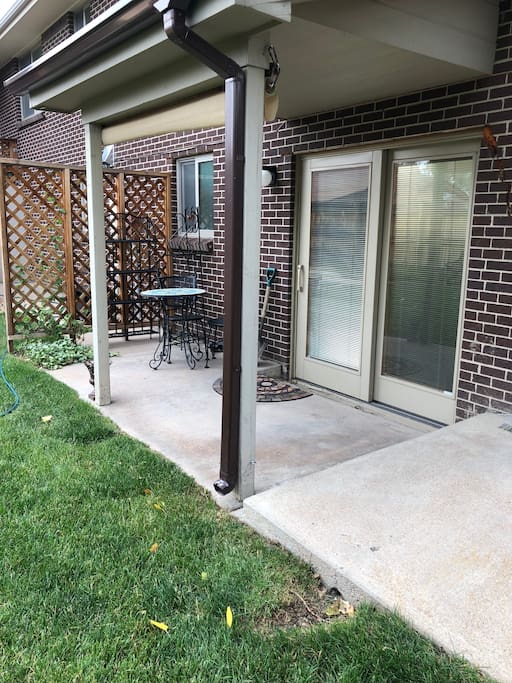 Entrance and patio