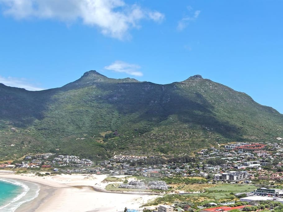 View of Houtbay and the beach.