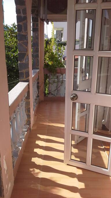 balcony with street view
