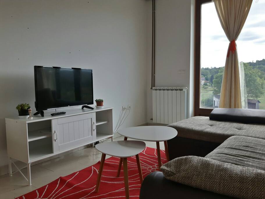LCD TV with TV table