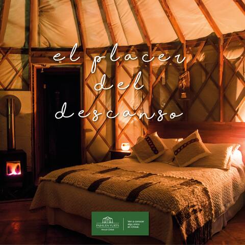 First yurt in Chiloé, come enjoy.