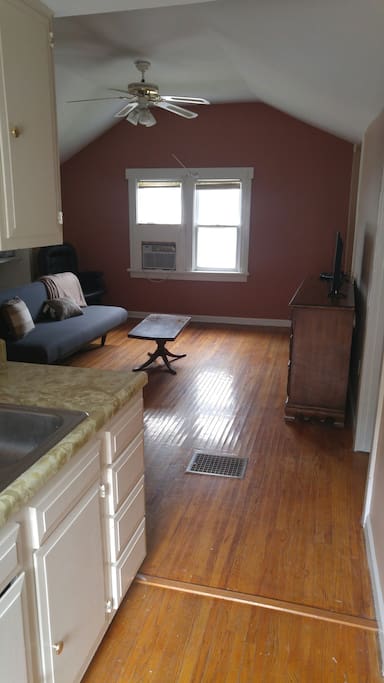 view of living from the kitchen