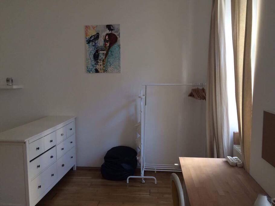 the room usually has a little more stuff already in it