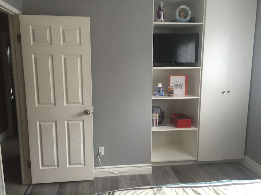 Closet Space with Small Tv In Room