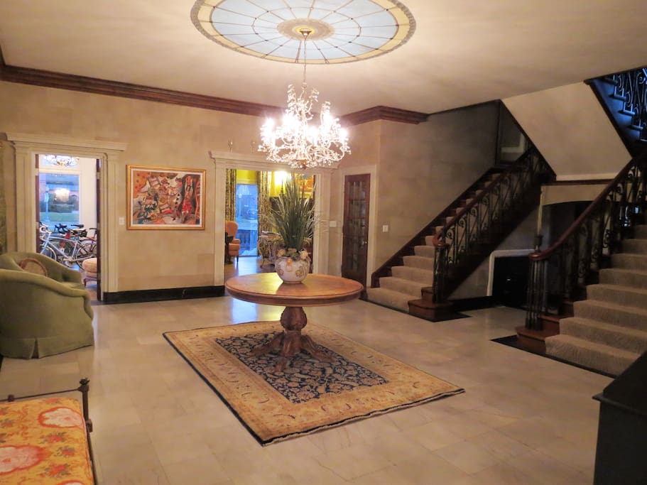 Large formal entry and double staircase