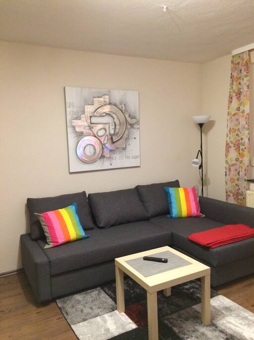 Wohnzimmer, mit Bettsofa (2 Schlafplätze)