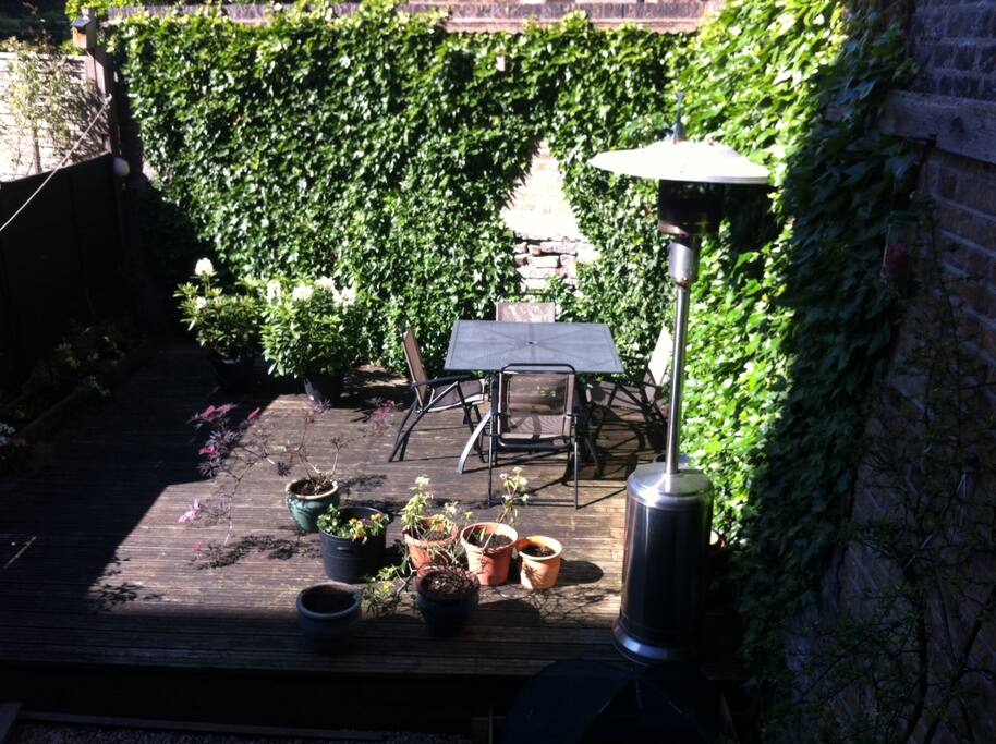 The sunny private back garden