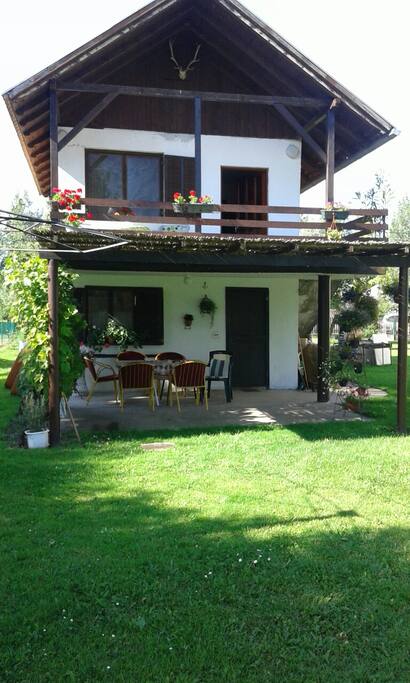 in front of house