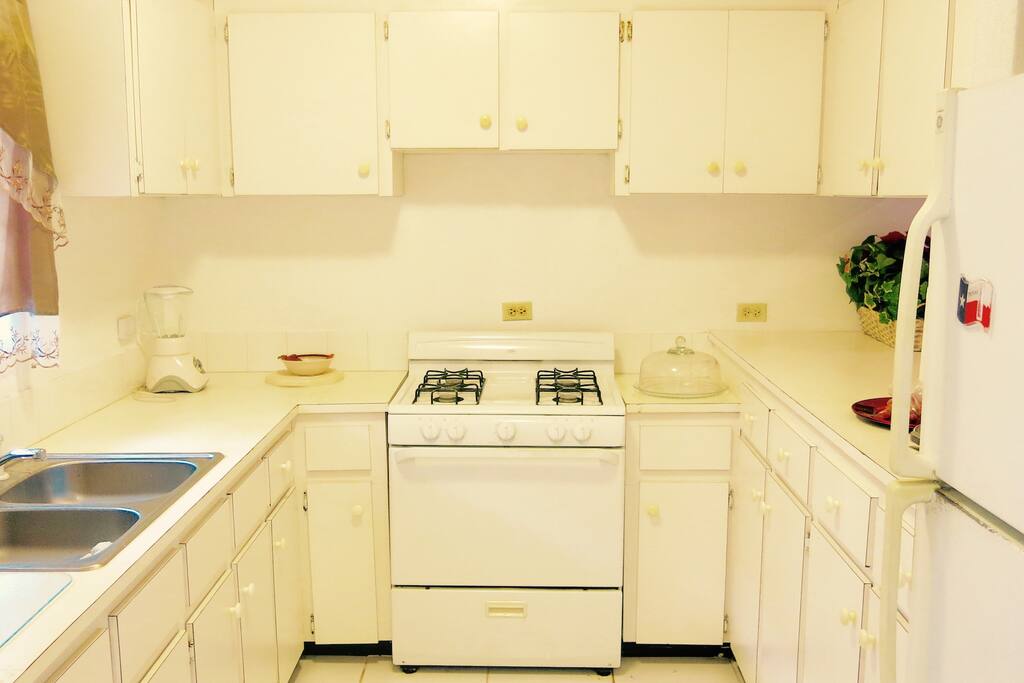 Sunny, clean kitchen