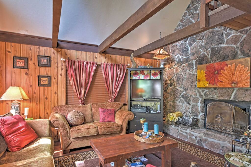 Bring your own firewood and warm up next to the wood-burning fireplace.