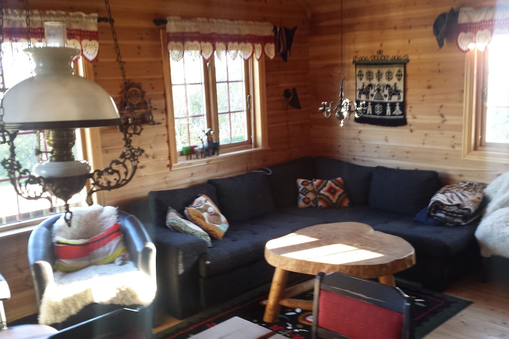 Komfortabel sofa i stua