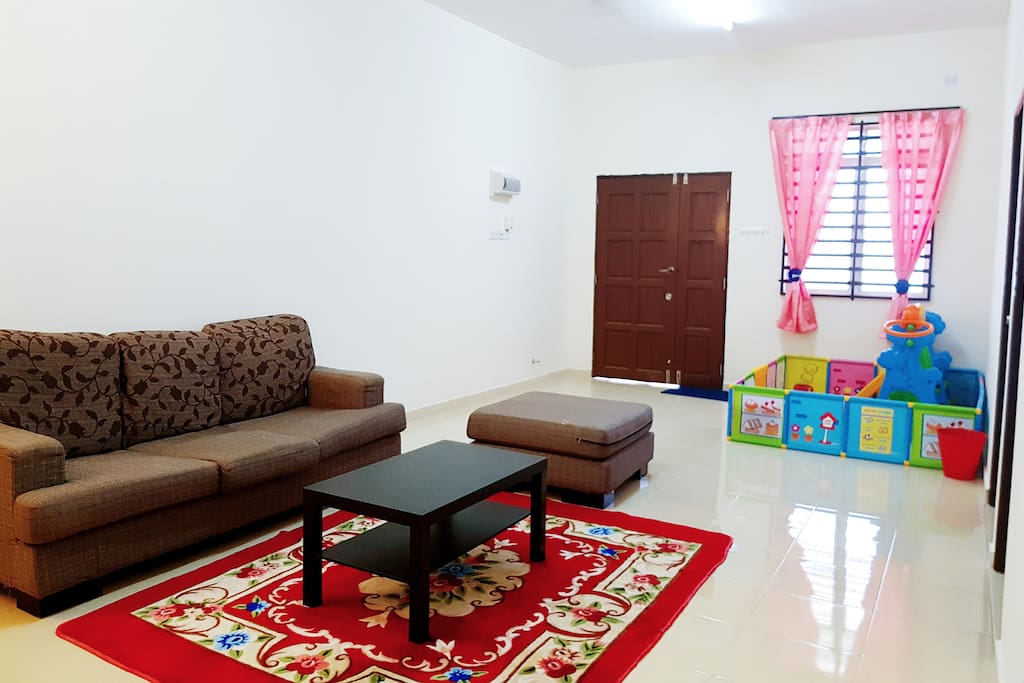 Big and spacious living room with kids area