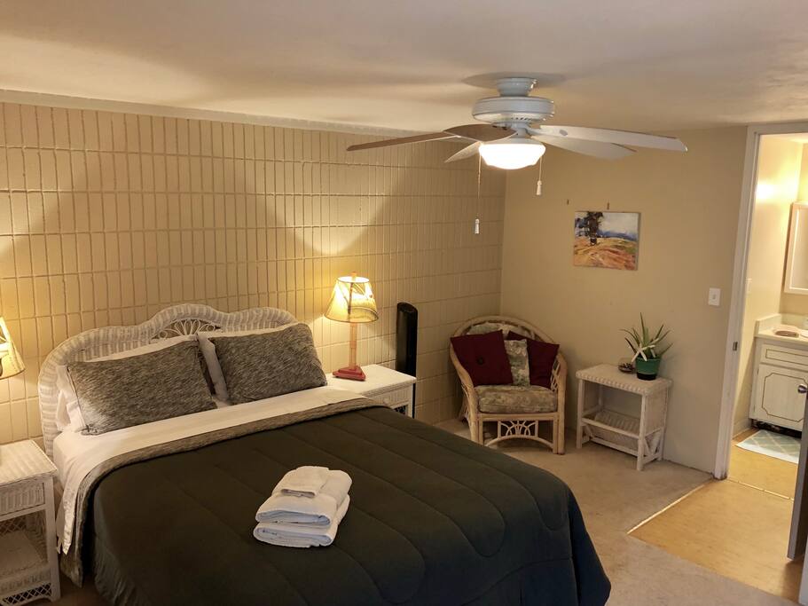 Bedroom with all the hookups