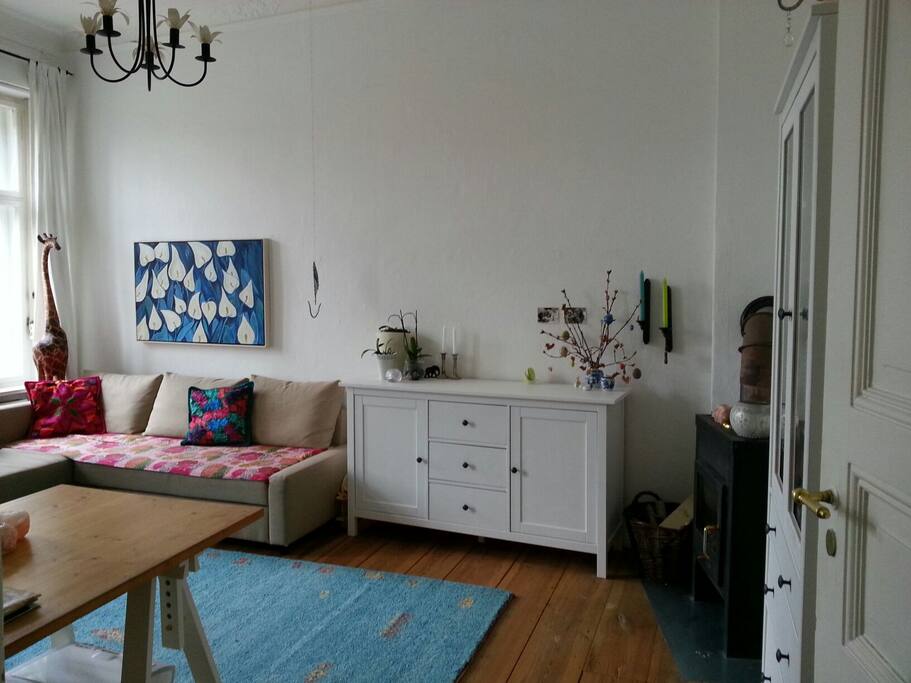 This is the Living room where you can sleep on the couch.
