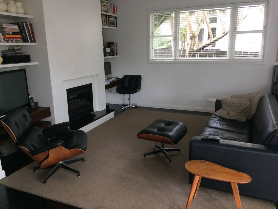 Living room with gas fire